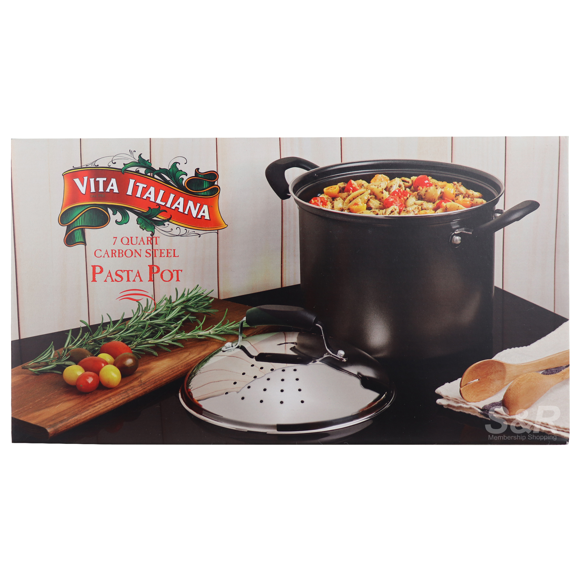 Vita Italiana Carbon Steel Pasta Pot 7qt